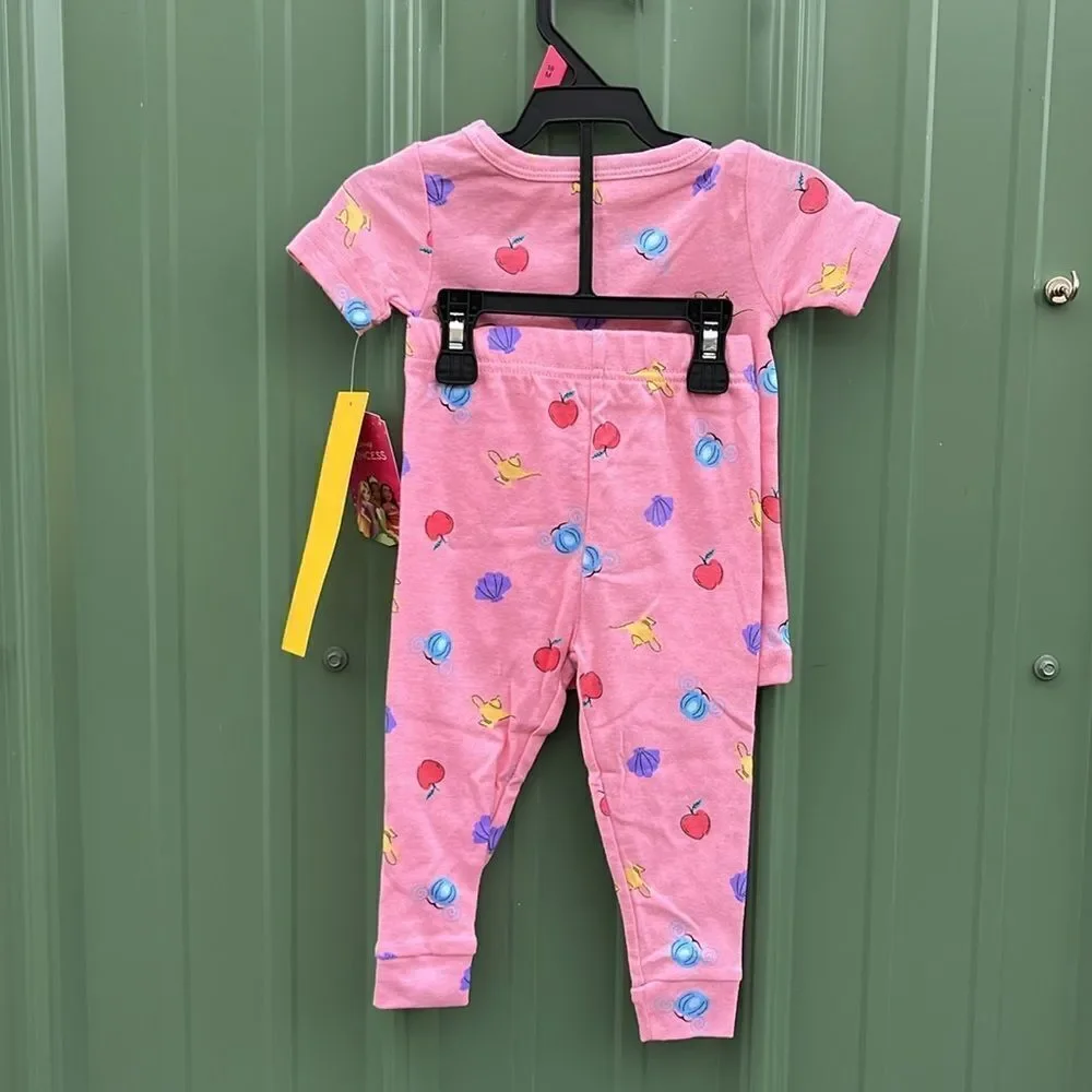 Baby Toddler Disney Princess Snug Fit Two-Piece Sleep Pajama Set 2-Pack Size 18M